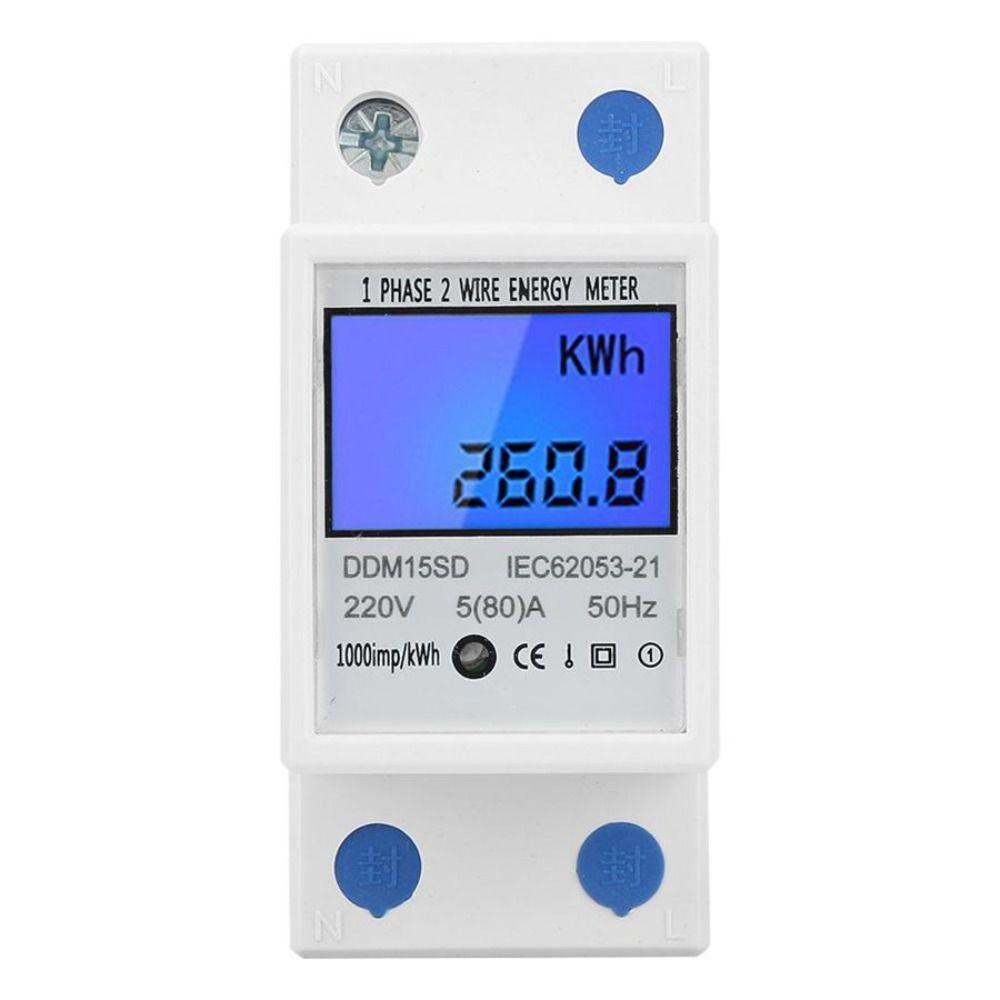 Đồng Hồ Đo Điện Áp kWh Hai Dây 50Hz Din Chuyên Dụng