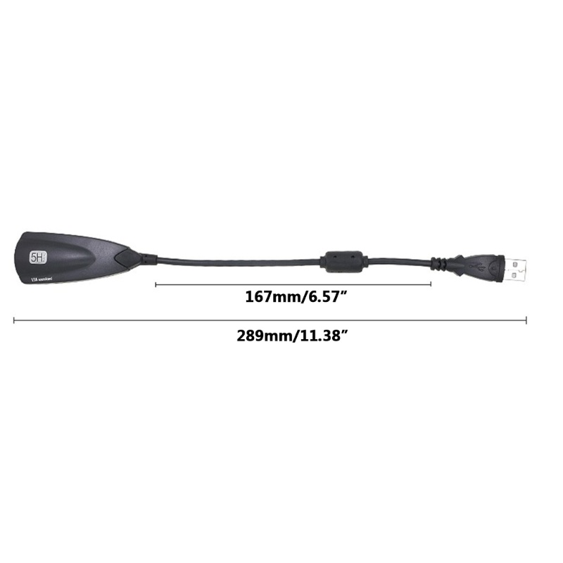 ✿ Thẻ Âm Thanh Ngoài 5HV2 USB Cho Laptop PC Cáp Dài 20cm