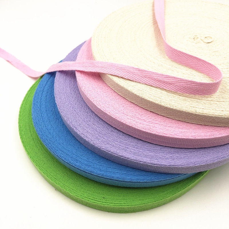 Cuộn Dây Cotton 10m 1cm Nhiều Màu Sắc Dùng Để Làm Đồ Handmade DIY