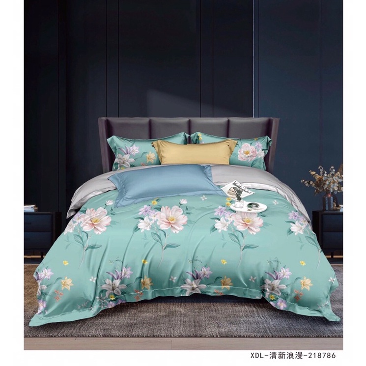 New!! DRAP TENCEL 🌈CHO BÉ GÁI - TRAI 🌸🍀1m-1m8 [4 món - nệm 3-25cm Vỏ Ôm Dây KhoáT