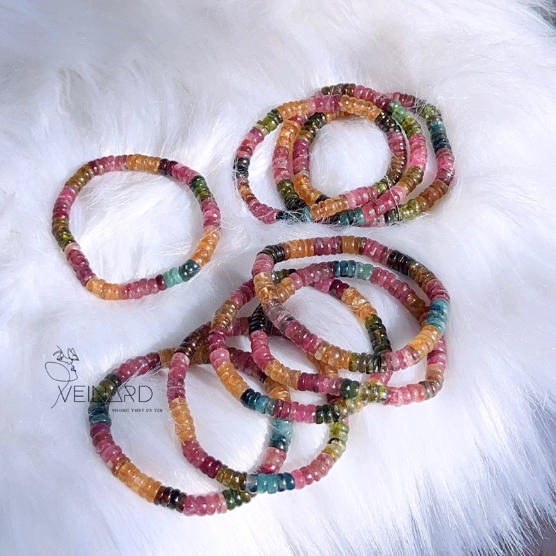 Vòng tay Tourmaline bánh xe hạt 7mm
