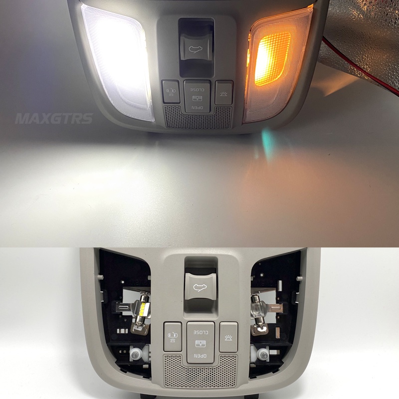 Maxgtrs 2x C5W LED Festoon Bulb 6000K Dome Door License Plate Trunk Vanity Mirror Light