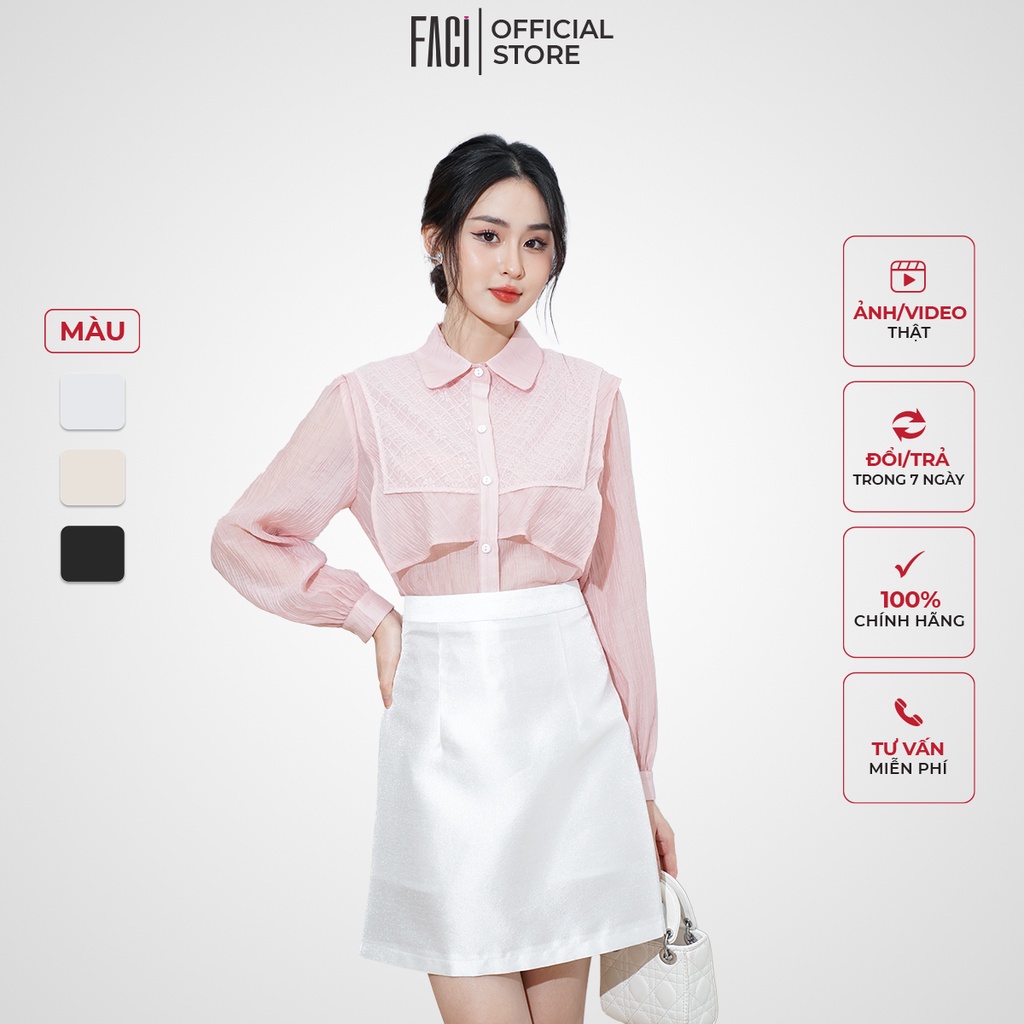Chân Váy Nữ FACI Lazie Thiết Kế Dáng A Ngắn Cạp Cao Tôn Dáng (Có Quần), Khóa Sau Chất Tafta Giấy FA255/256/257