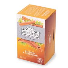 TRÀ AHMAD ANH QUỐC - ROOIBOS & QUẾ (30g) - Hồng trà Nam Phi & Quế tốt cho sức khỏe