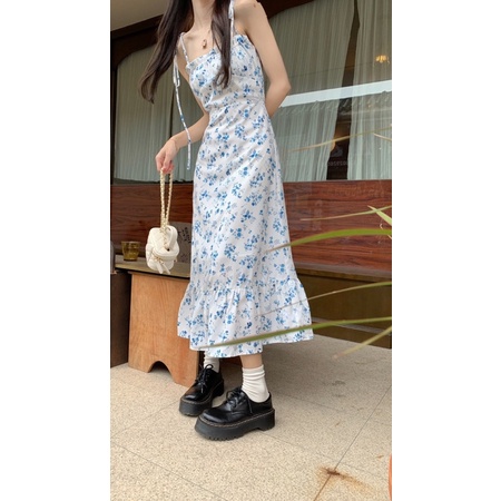 Đầm Maxi Hai Dây Hoạ Tiết Hoa Xinh Xắn oder.tram0506