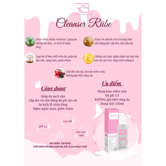 SỮA RỬA MẶT RIIBE tặng kèm quà