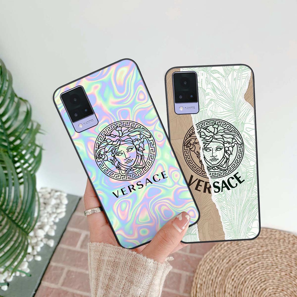 Ốp lưng Vivo V21 5G hình caro, thời trang hàng hiệu cao cấp, vỏ ốp rẻ đẹp