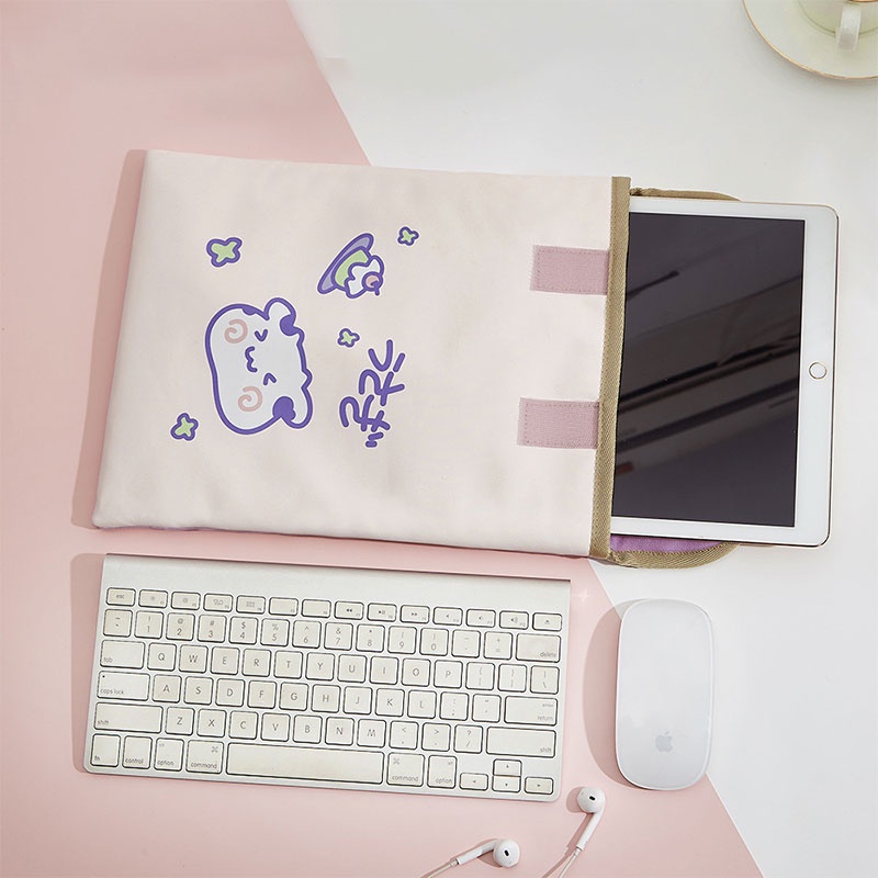 One Túi Đựng Máy Tính Bảng Bằng polyester Đa Năng Họa Tiết Hoạt Hình Dễ Thương