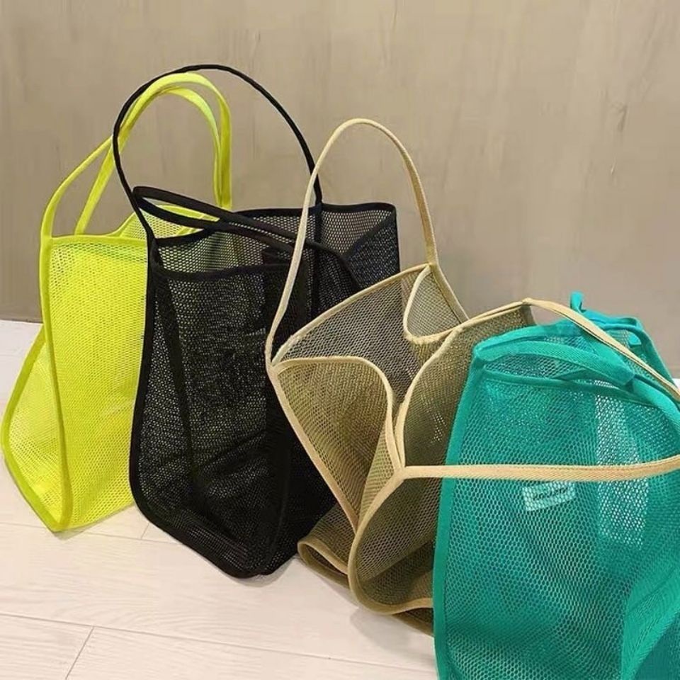 Túi tote Đeo Vai / Xách Tay Sức Chứa Lớn Bằng Lưới Dày Trong Suốt Chống Nước Thời Trang Đi Biển / Đi Bơi / Mua Sắm Phong Cách Mới 2022
