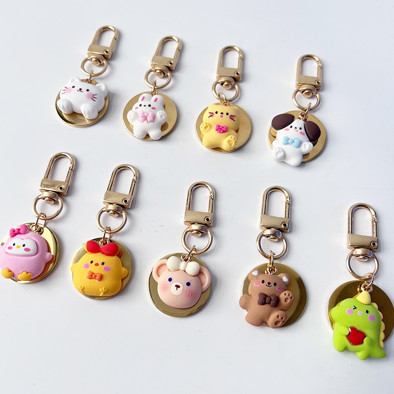 Móc Khóa Gắn Thẻ Tên Thú Cưng Bằng Thép Không Gỉ 2.5cm