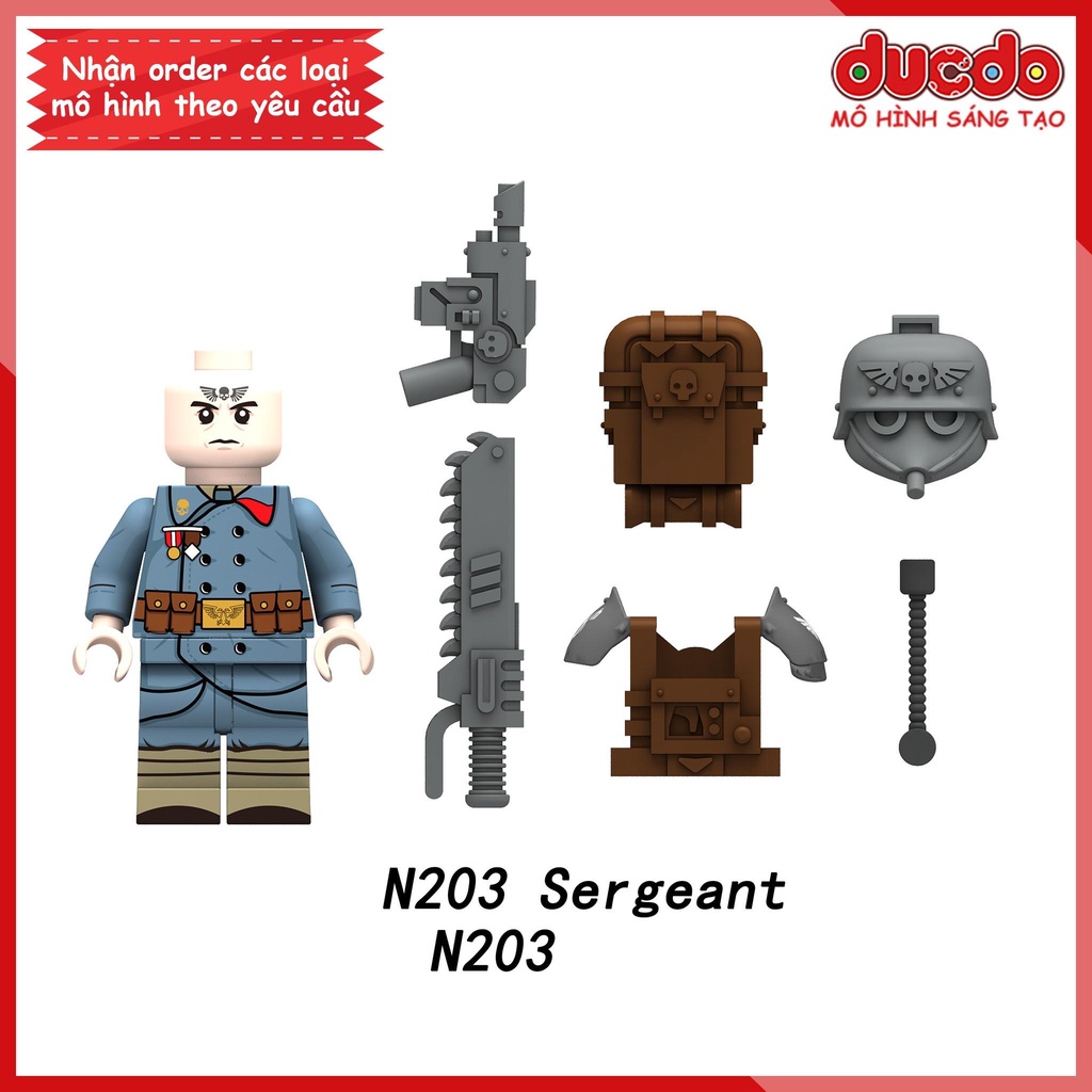 Minifigures lính trong Death Korps of Krieg siêu đẹp - Đồ chơi Lắp ghép Xếp hình Mini XINH N201 - N204