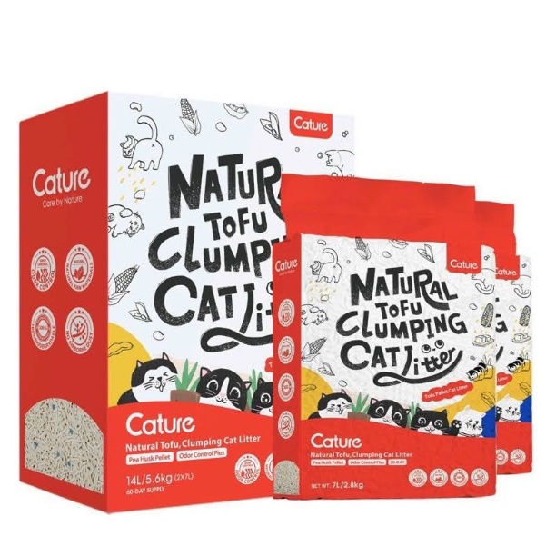 CÁT ĐẬU NÀNH CATURE NATURAL TOFU CLUMING CAT LITTER CATURE 7L