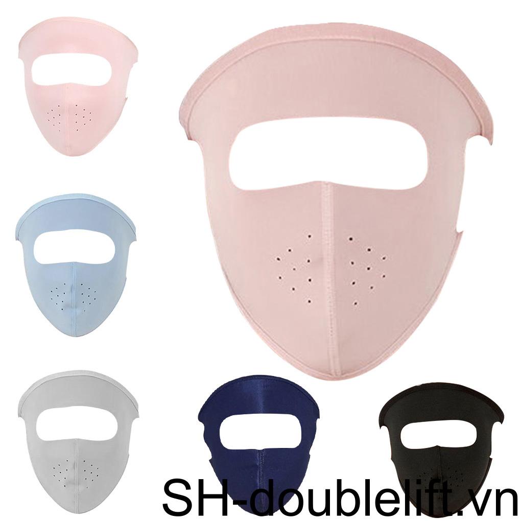 Set 1 / 2 / 3 / 5 Khẩu Trang Cotton Lụa Lạnh Bảo Vệ Toàn Diện Chống Tia UV Chống Bụi