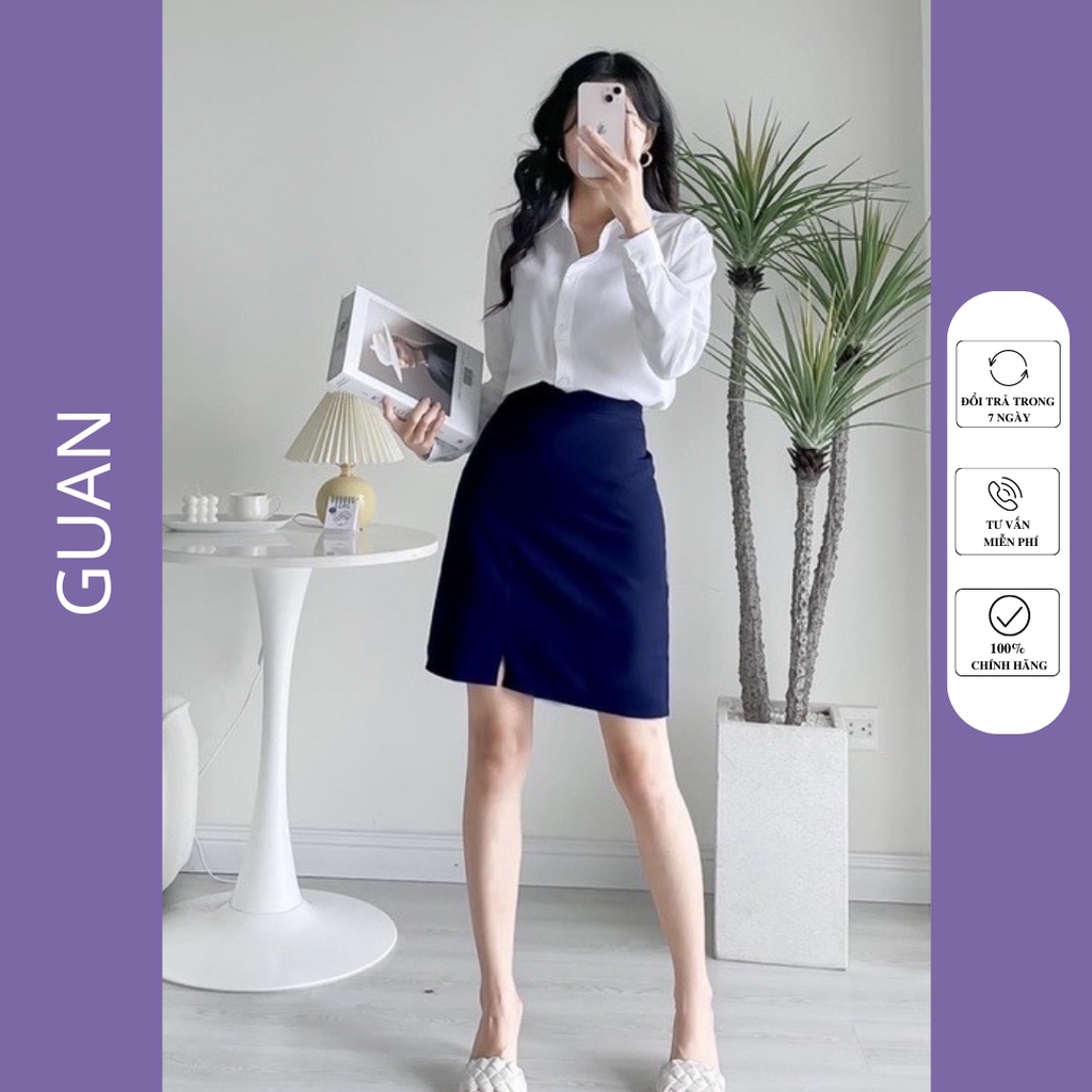 Chân Váy Chữ A Xẻ Trước Trên Gối, Chân Váy Công Sở Nữ
