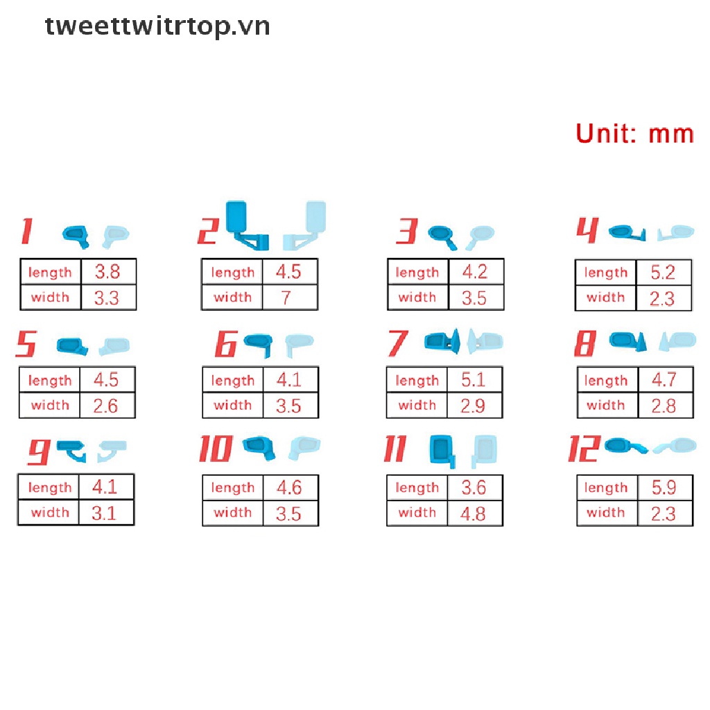 1 Cặp Gương Chiếu Hậu 1: 64 Dùng Để Trang Trí Mô Hình Xe Hơi