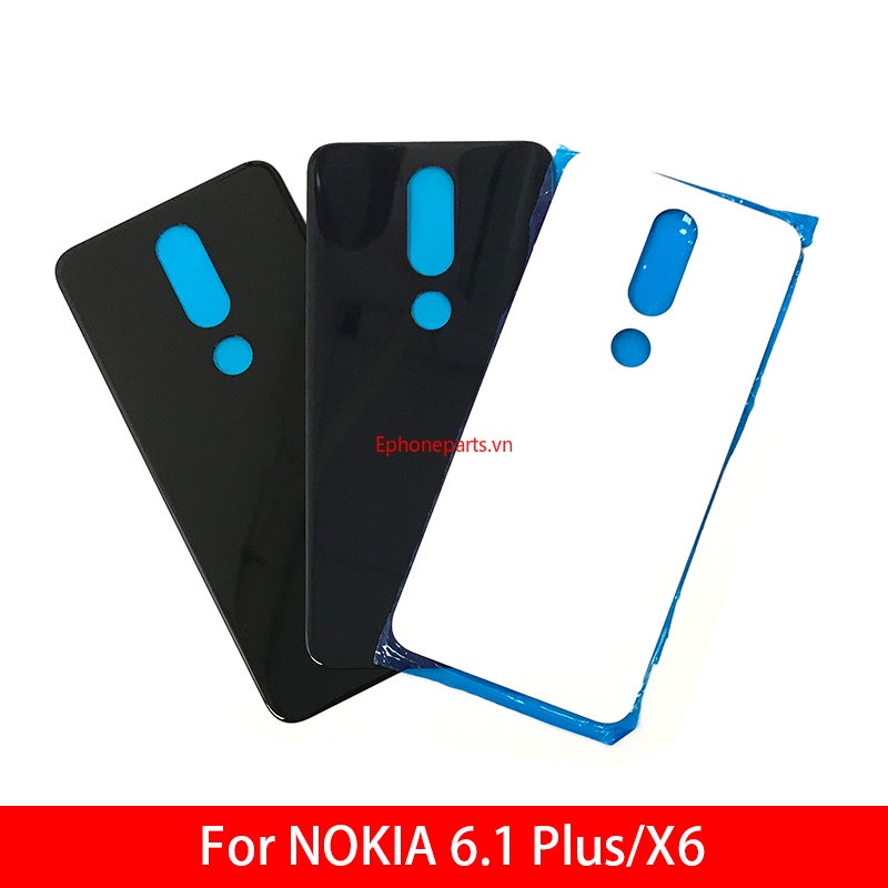 1 Nắp Lưng Điện Thoại Bằng Kính Thay Thế Chuyên Dụng Cho Nokia X6 / 6.1 Plus TA-1099 / 1103