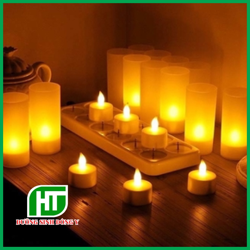 Nến Điện Trang Trí Spa, Gội Đầu Dưỡng Sinh Dùng Pin