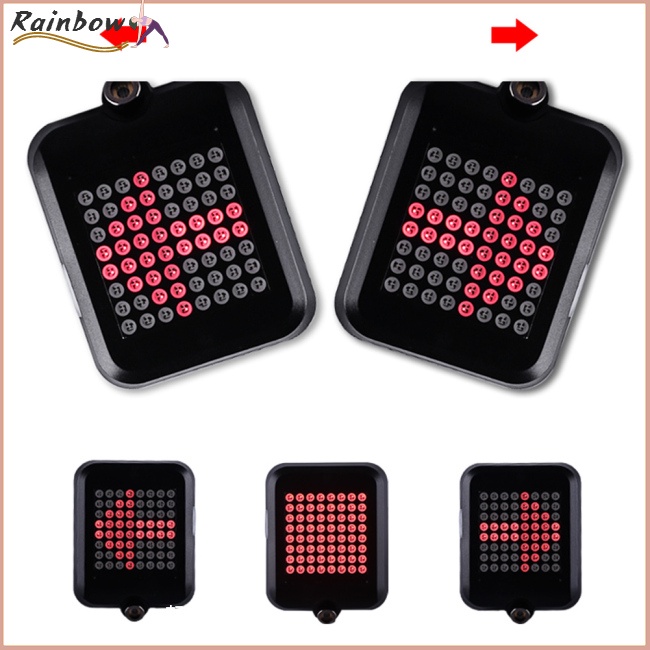 Đèn Led 64 Bóng Tự Động Gắn Đuôi Xe Đạp Có Thể Sạc Lại Bằng Cổng Usb