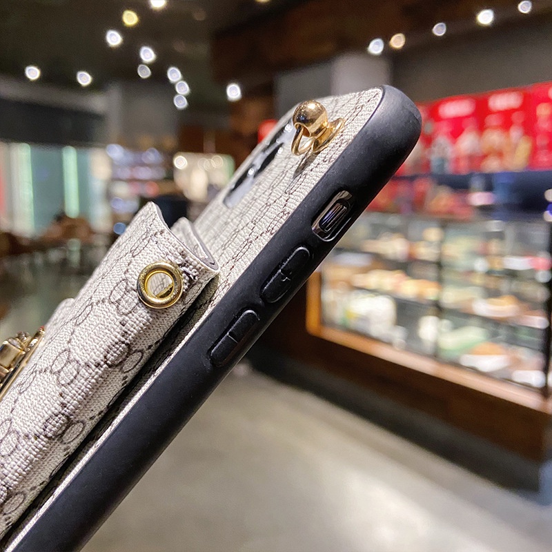 Ốp Điện Thoại Da Dạng Ví Đeo Chéo Mini Có Khóa Cài Và Dây Xích Đeo Chéo Cho iphone 12Promax XS XR 8 7plus 12