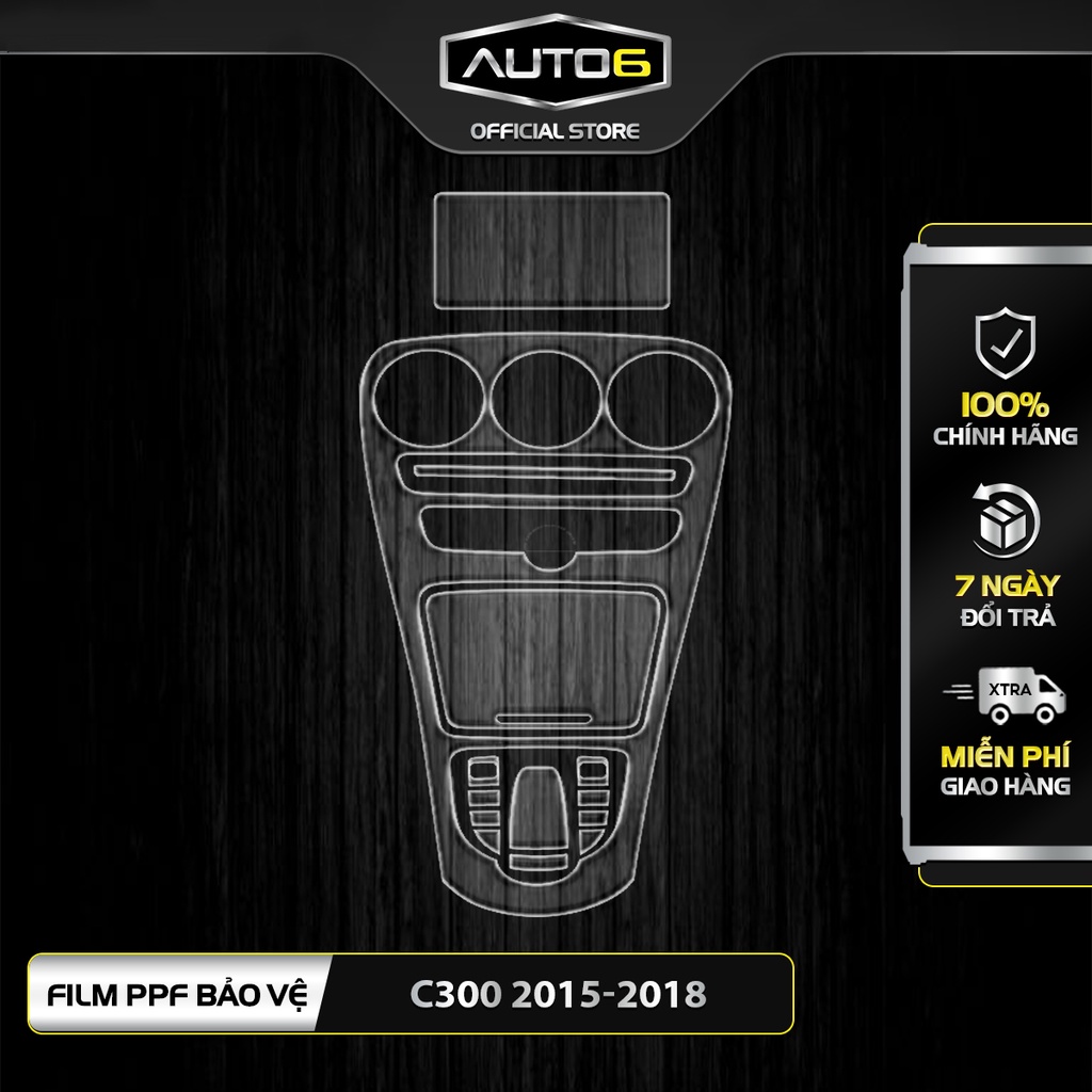 MERCEDES C300 (2015-2018) - Film PPF chống xước YÊN NGỰA - AUTO6 &lt;Cam kết chống xước và che mờ các vết xước cũ hiệu quả&gt;