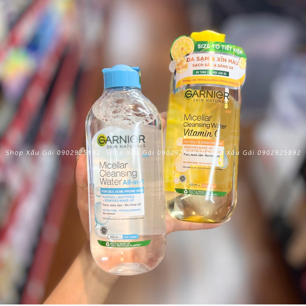 Nước Tẩy Trang làm Sạch Sâu Garnier Micellar Cleansing Water / 125ml - 400ml