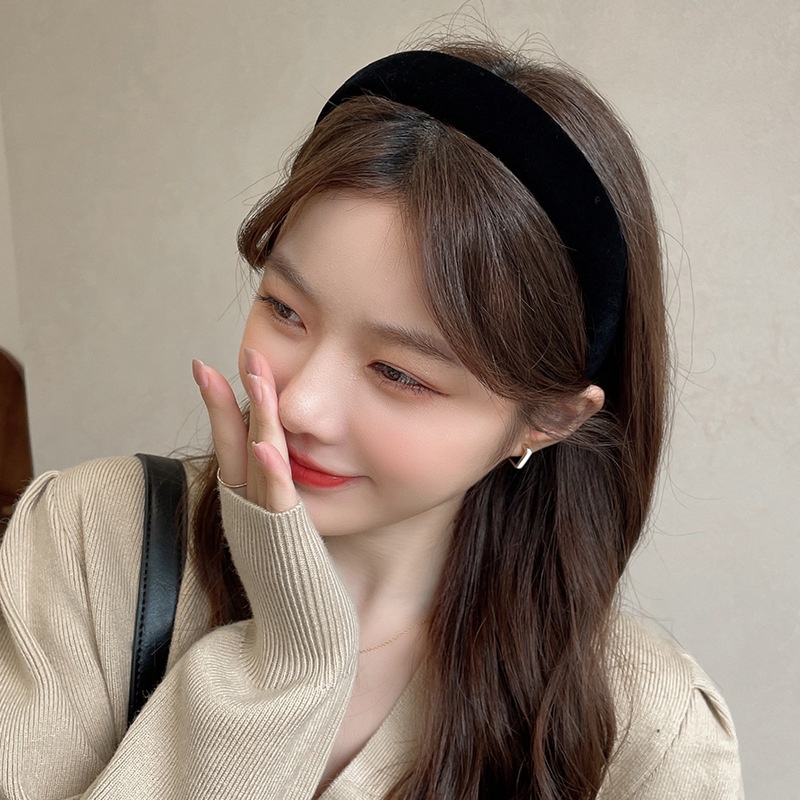 Băng Đô Cài Tóc Bằng Nhung Phong Cách Vintage Hàn Quốc Thanh Lịch Cho Nữ