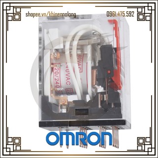 Rơ le trung gian 14 chân dẹt nhỏ my4n + đế pyf14a