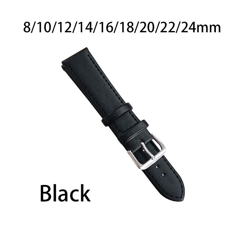 Dây Đeo Đồng Hồ Bằng Da Chất Lượng Cao 12mm 14mm 8mm 10mm 16mm 18mm 24mm