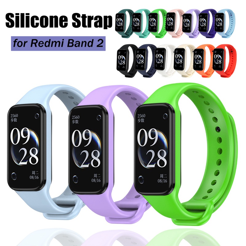 Dây Đeo Thay Thế Chất Liệu TPU Silicone Mềm Cho Redmi Band 2 Xiaomi Redmi Band2