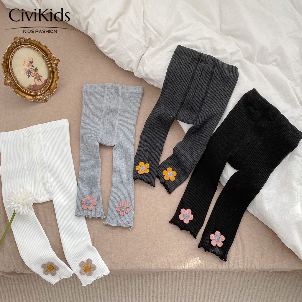 Quần Legging Mỏng Thêu Họa Tiết Dễ Thương Phong Cách Phương Tây Thời Trang Cho Bé Gái 2653