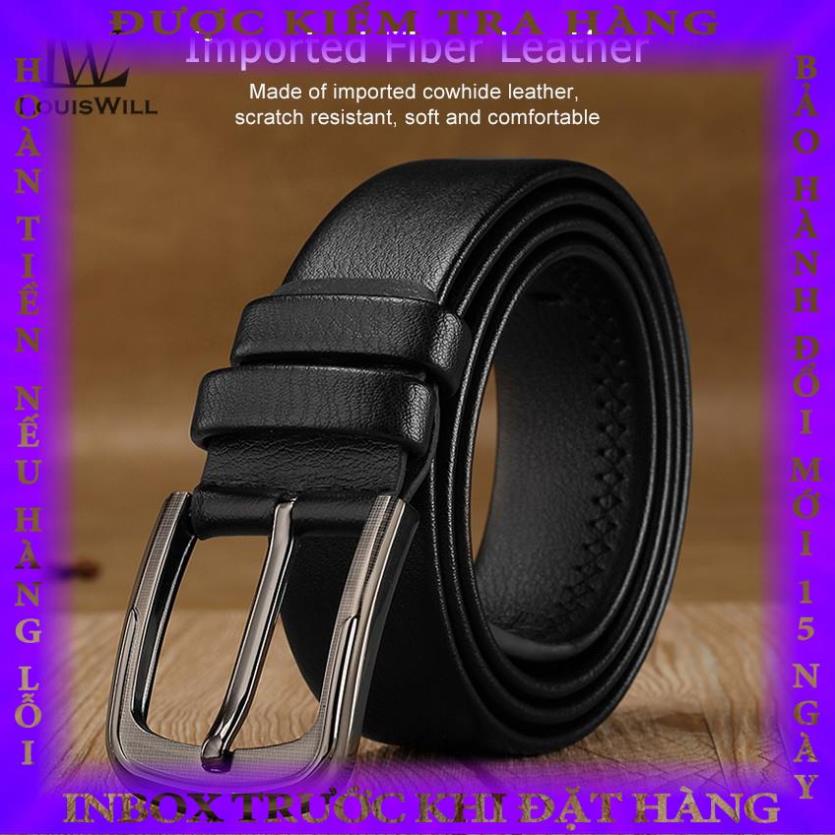 Thắt Lưng Louiswill Da Khóa Hợp Kim Phong Cách Cổ Điển Thời Trang Cho Nam hanthanh