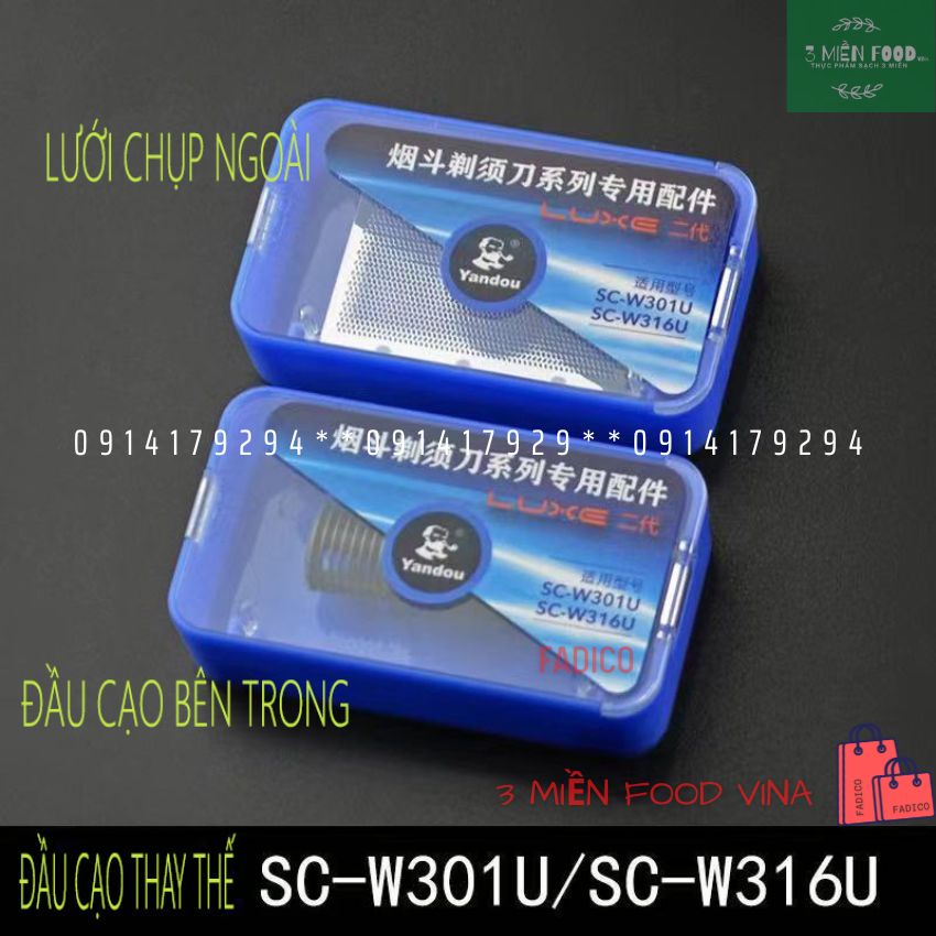 Lưỡi cạo râu Yandou,đầu cạo thay thế máy cạo râu,bộ lưỡi dự phòng máy cạo râu YANDOU-3 miền food vina