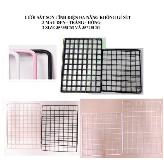 THANH LÝ LƯỚI SẮT SƠN TĨNH ĐIỆN CHỐNG RỈ SÉT LÀM KỆ LẮP GHÉP ĐA NĂNG TẶNG CHỐT