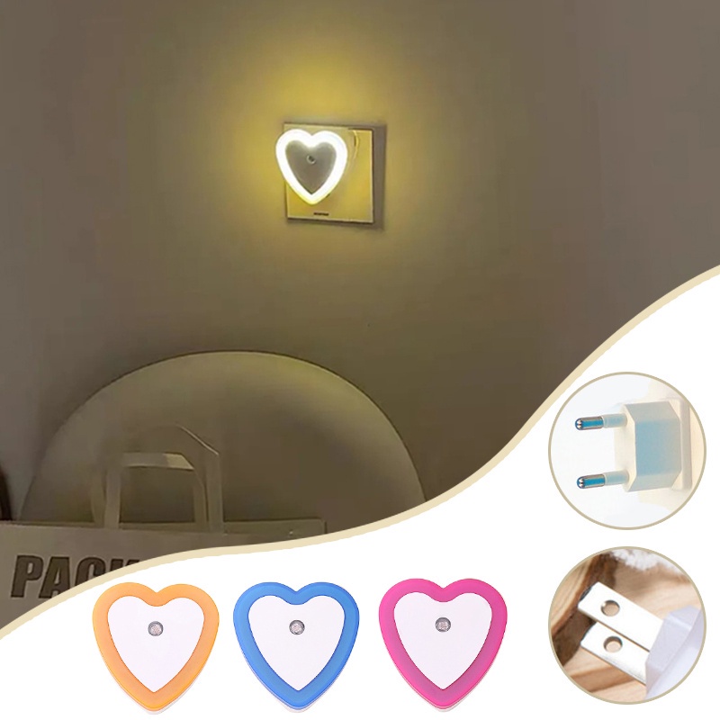 Đèn Ngủ LED Hình Trái Tim Trang Trí Phòng Ngủ