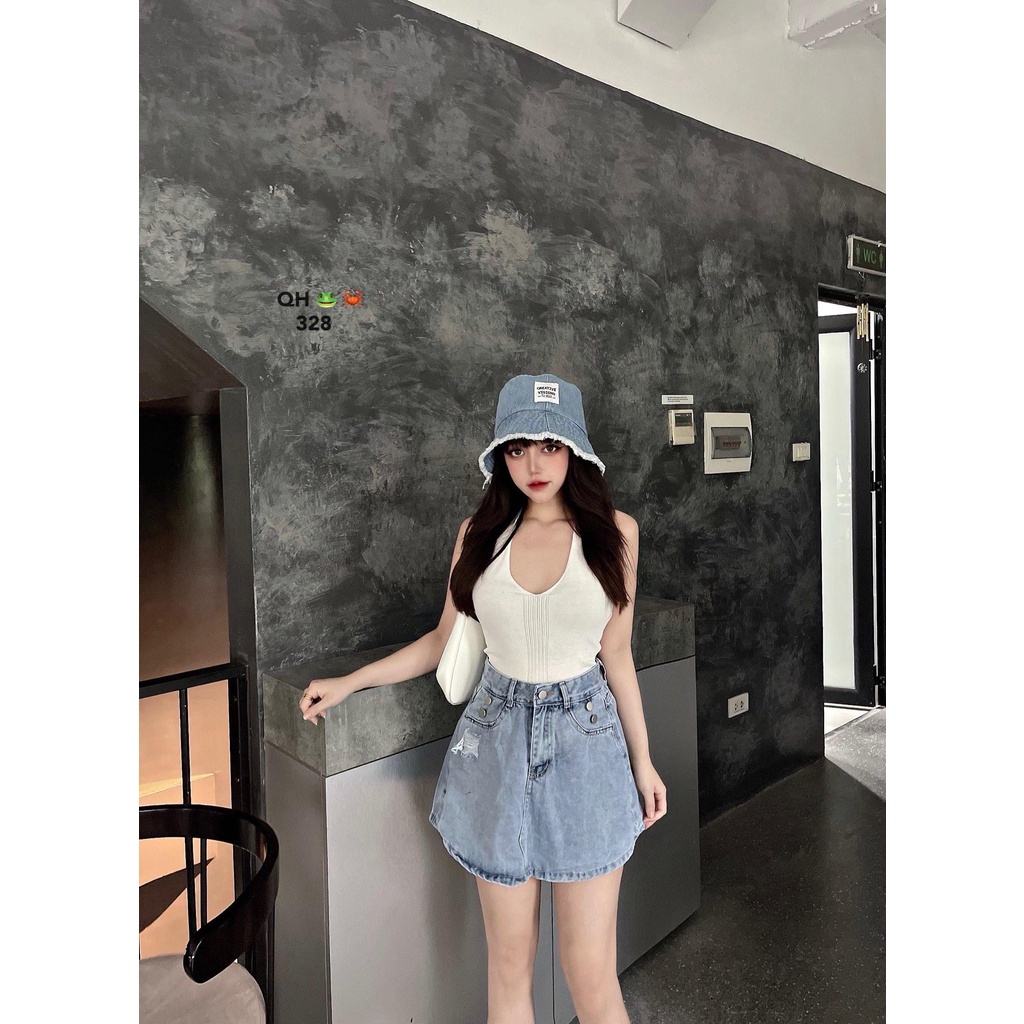Quần short Jean nữ giả váy cao cấp T328