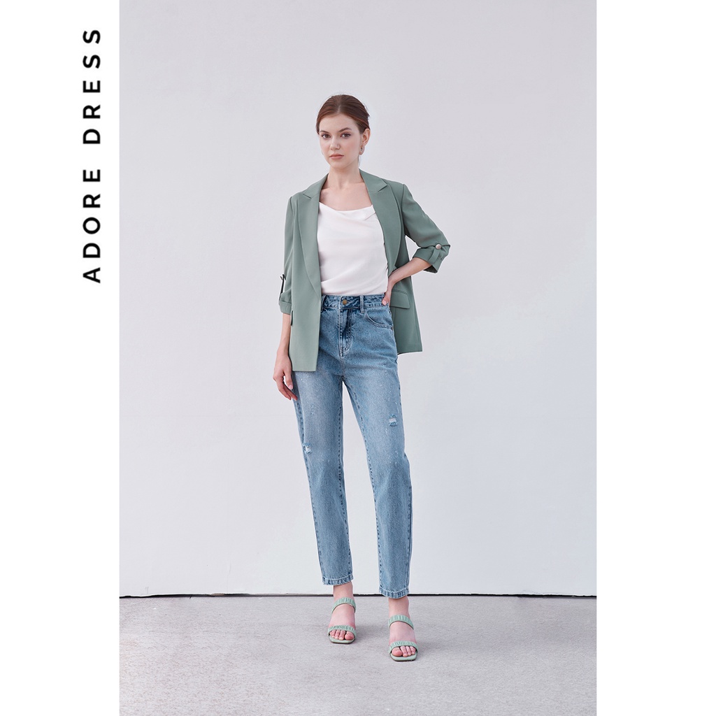 Blazer cổ 2 ve chéo tay lỡ đính cá tay 4 màu 2BL1004 ADORE DRESS