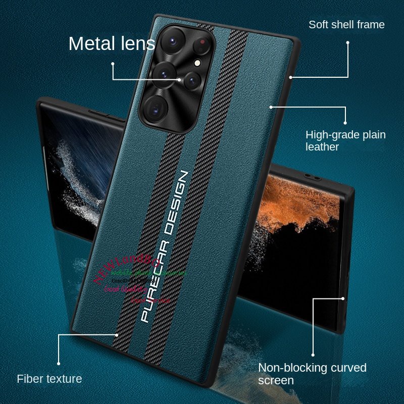 Ốp Điện Thoại Da Dệt Sợi Carbon Cho Samsung Glaxy S23 S22 Note20 Ultra