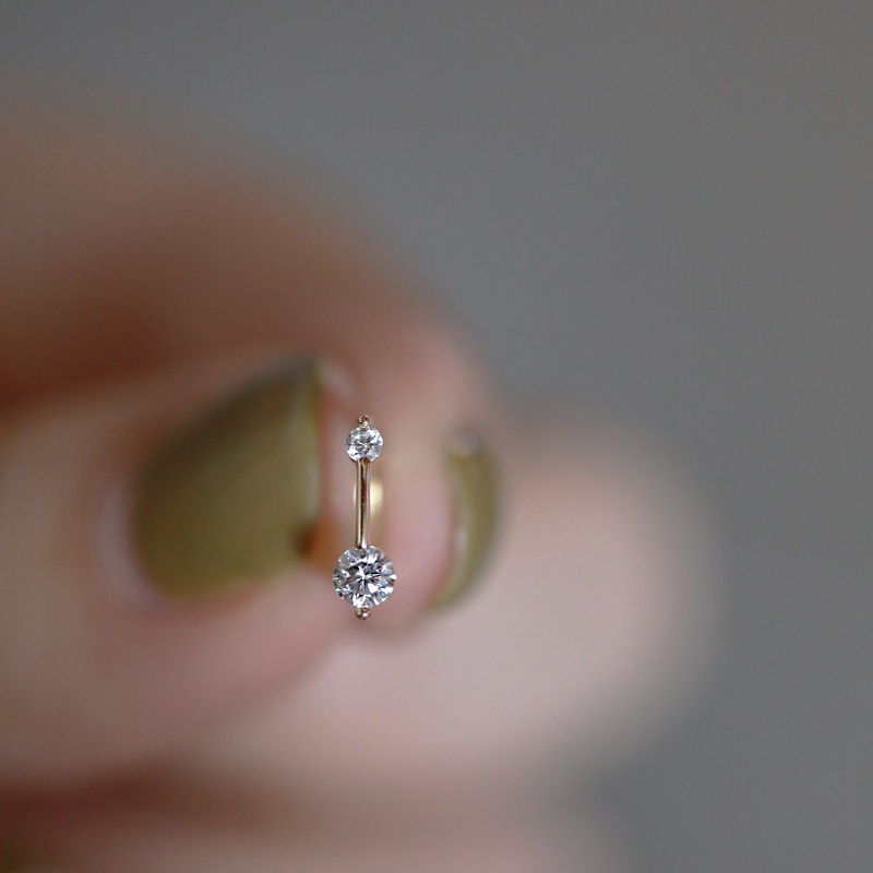 Khuyên Tai Dáng Thả Đính Đá Zircon Không Gây Dị Ứng Thời Trang Cho Nữ