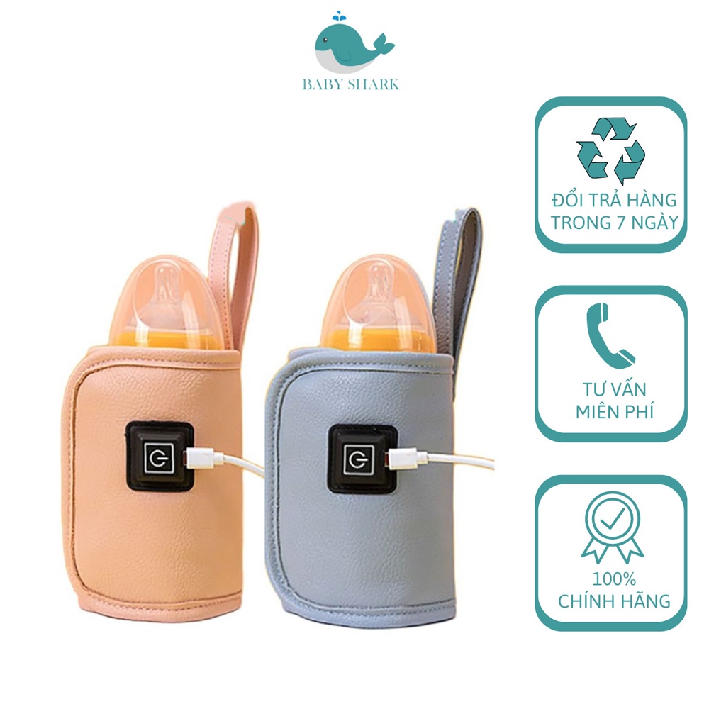 Túi Ủ Bình Sữa Cao Cấp Warm Bear Hâm Sữa Thông Minh Nhiều Chế Độ Cổng Sạc USB Tiện Lợi Chất Liệu Da Lót Nhung Giữ Ấm Lâu