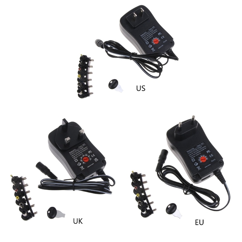 Bộ Nguồn Cung Cấp Điện 3V-12V + 6 Đầu Nối DC Cho Màn Hình LCD TV LED