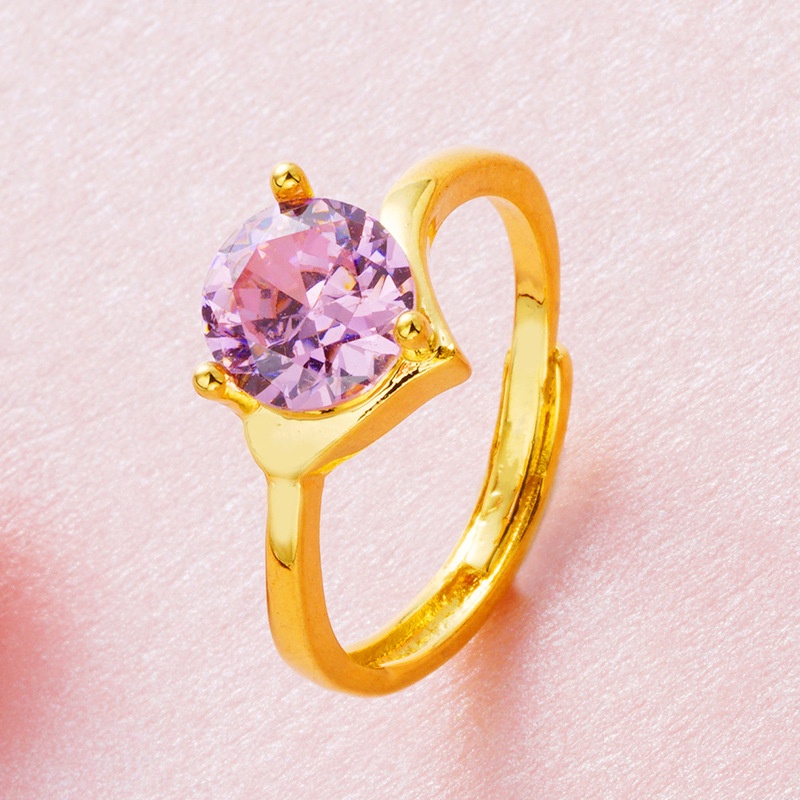 Pmrawc | Nhẫn Mạ Vàng 18K Đính Đá Zircon FS368