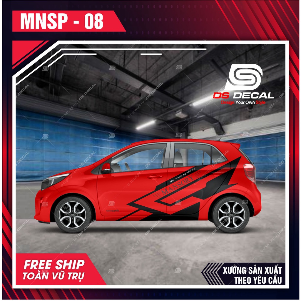 Tem dán xe ô tô Kia Morning - 08 - decal dán xe ô tô - DS Decal