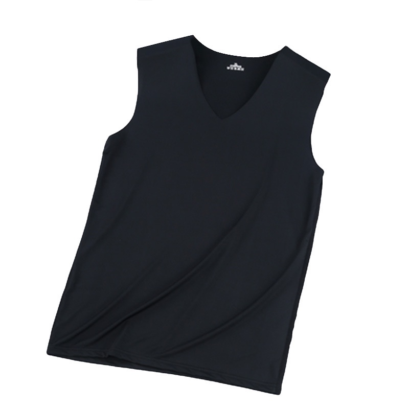 Áo Thun Ba Lỗ Vải Lụa Lạnh Nhanh Khô Không Đường May Thời Trang Mùa Hè Cho Nam