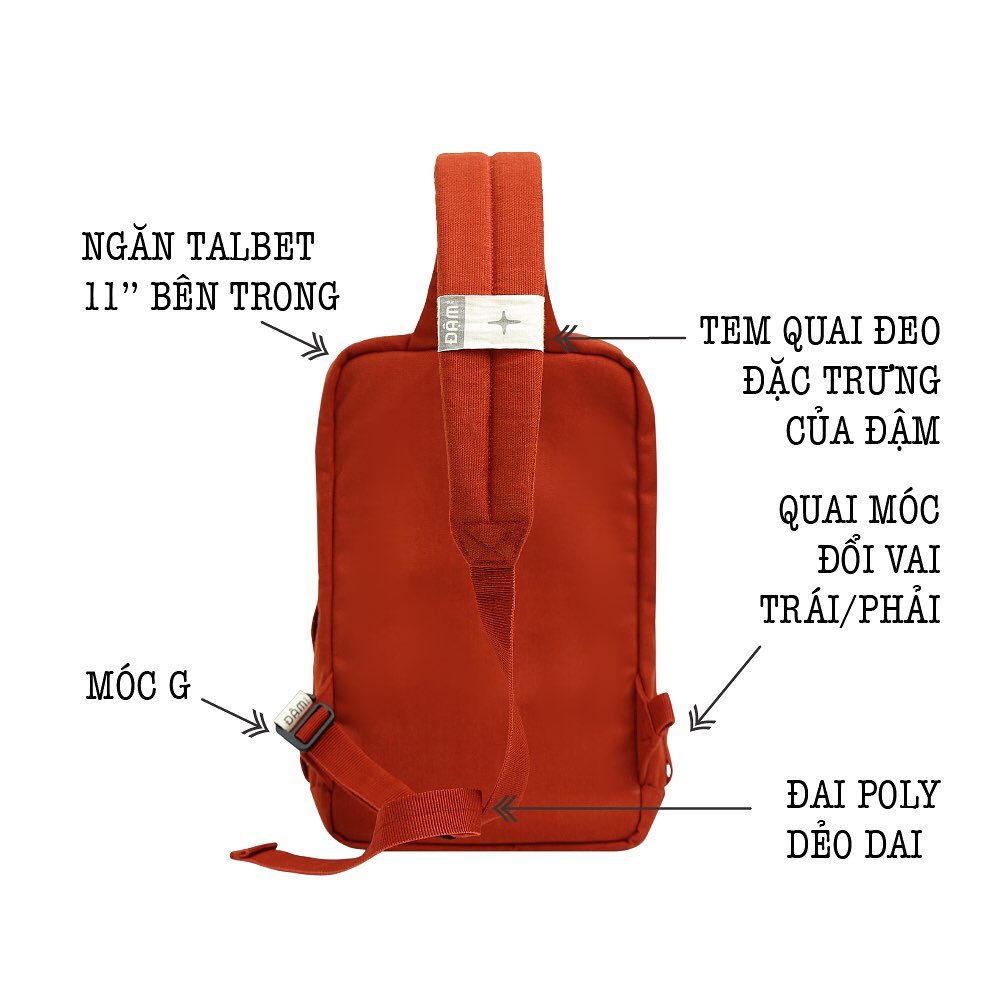 Túi chéo XÍU - Bag - gạch/đen