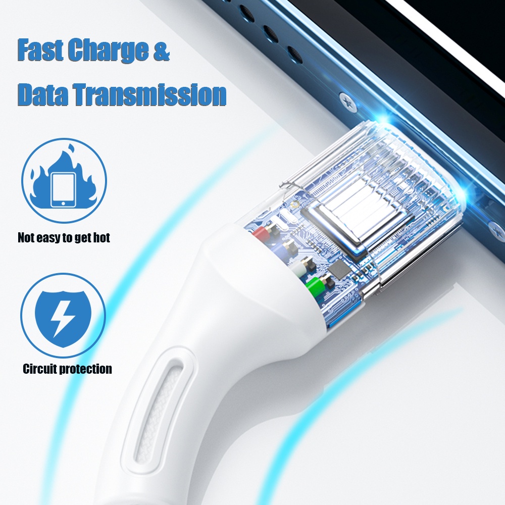 Dây Cáp Sạc Nhanh USB Loại C 2 Trong 1 60W 3A