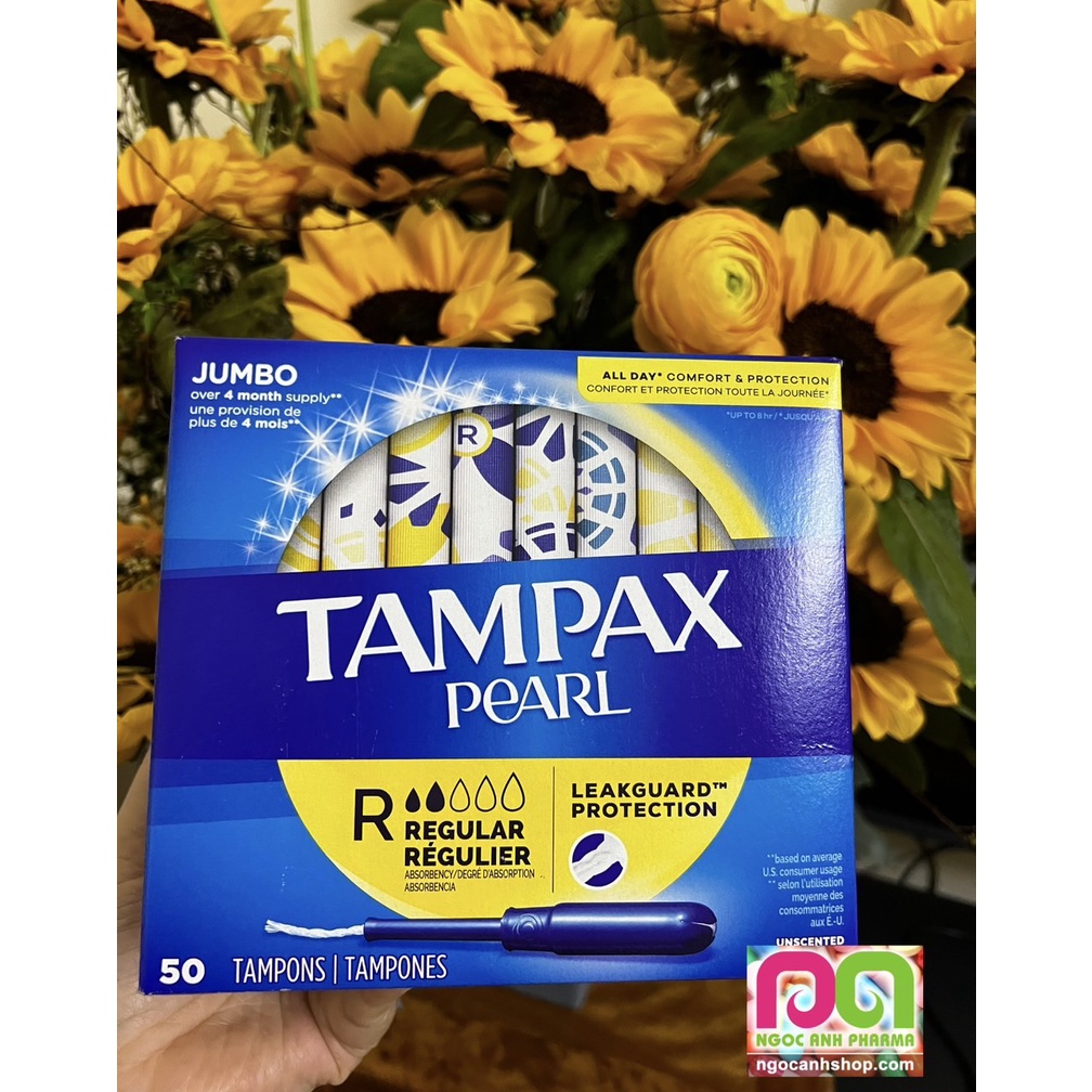 Tampax pearl băng vệ sinh dạng ống 50 chiếc regular