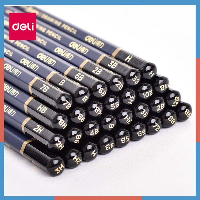 Bút chì cao cấp Deli Nuevo S999-| B, 2B, 3B, 4B, 5B, 6B, 7B, 8B, 9B, 10B, 12B, 14B - Bút chì mỹ thuật
