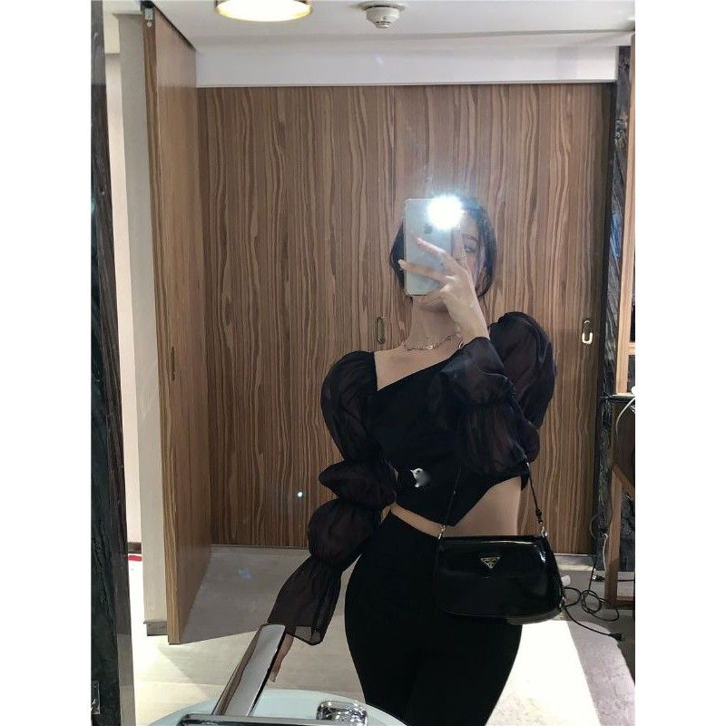 Áo trễ vai tay voam - Hàng Quảng Châu