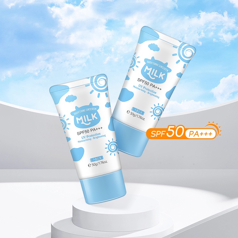 Kem chống nắng LAIKOU SPF50 PA+++ dạng sữa làm sáng da dành cho cơ thể và da mặt 50g
