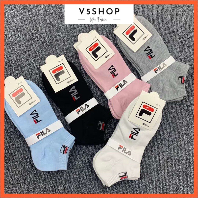 Set Tất chân cổ thấp thể thao Fila thoáng khí thời trang cho nam và nữ TN49B